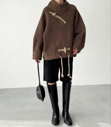 El mar / 울 스탠드 카라 더플 자켓