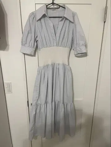 NOMAE 스트라이프 반팔 셔츠 원피스