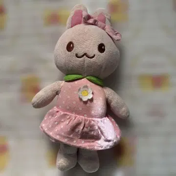 마더 가든 우사모모 봉제 인형 핑크 도트 무늬