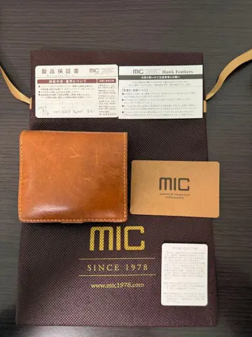 mic 바구다 이단 접이식 미니 지갑 (카멜)