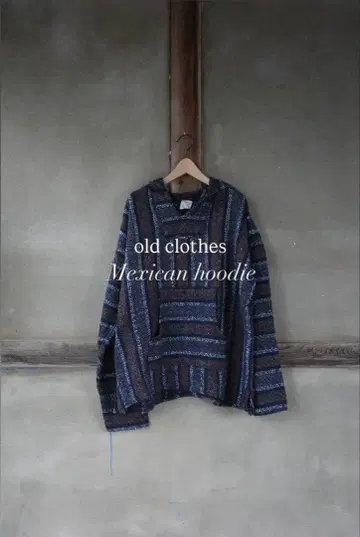 멕시칸 후드티 스타일 스트라이프 후디 풀오버 구제 오버사이즈