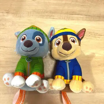 파우 패트롤 봉제 인형 2체 세트 록키/체이스