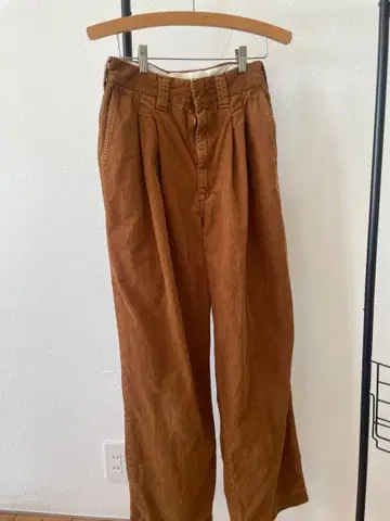 THE SHINZONE 브라운 코듀로이 와이드 팬츠