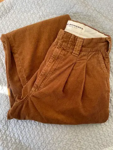 THE SHINZONE 브라운 코듀로이 와이드 팬츠