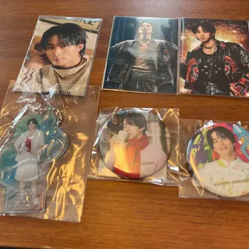 FANTASTICS 사와모토 나츠키 카드 캔뱃지 키링 세트