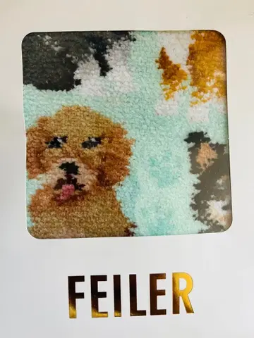 새상품 페일러 마이큐트퍼피 멍 멍 멍멍 FEILER 손수건