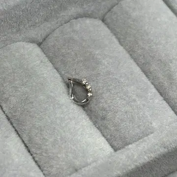 즉시 결제 K14WG 화이트 골드 0.02 귀걸이 한쪽만