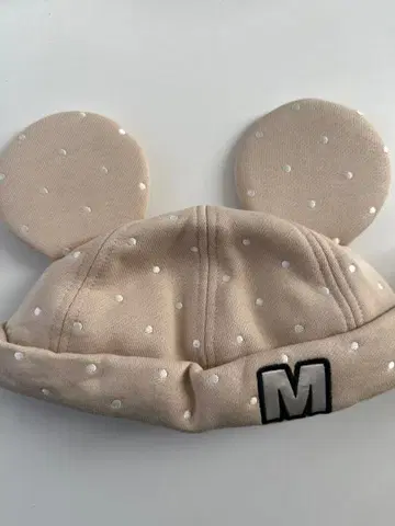 미키 귀 달린 도트 모자 M 사이즈