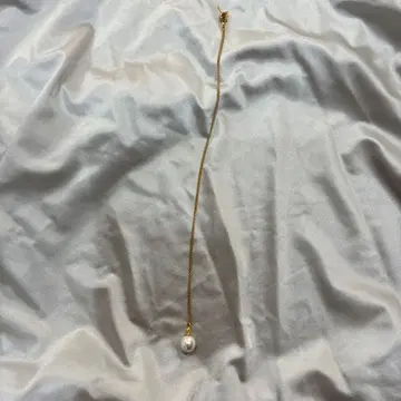 에뮤 튤 펄 진주 싱글 볼 목걸이 화이트 펄 10mm