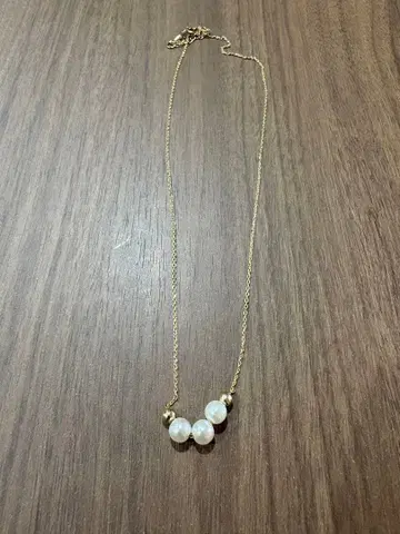 골드 체인 펄 목걸이