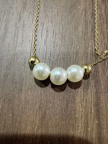 골드 체인 펄 목걸이