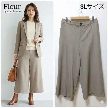 새상품급 풀르 바이 민트 브리즈 와이드 팬츠 3L 베이지 허리밴딩