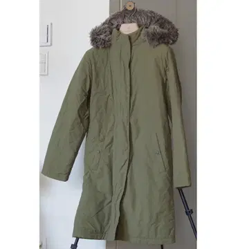 L.L.Bean 여성용 코트 롱 카키 PRIMALOFT M