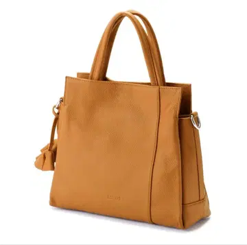 [ BARCOS ] 참 포함 2way 가죽 핸드백 루루 카멜