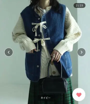 리본 포함 베스트 데님 FREAK'S STORE