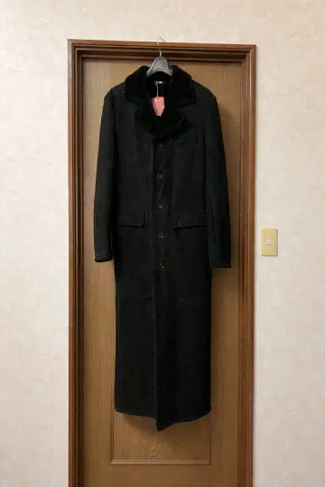 기장 144cm 리얼 무스탕 슈퍼 롱 코트 맥시 길이