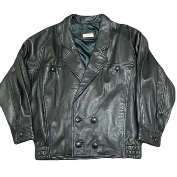 빈티지 램 레더 블루종 입체 재단