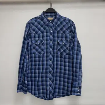 wrangler 옴브레 체크 셔츠 웨스턴