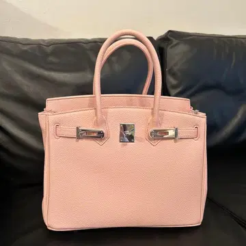 핑크 핸드백 탈부착 가능 스트랩