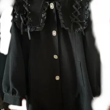 ROJITA 롱 코트 지뢰계 양산형 레이스업