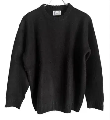 TOWNCRAFT 샤기 니트 크루넥 스웨터 블랙 M 타운크래프트