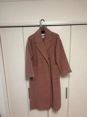 보아풍 핑크 체스터 코트 M 사이즈