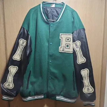 그린 블랙 바시티 자켓 2XL