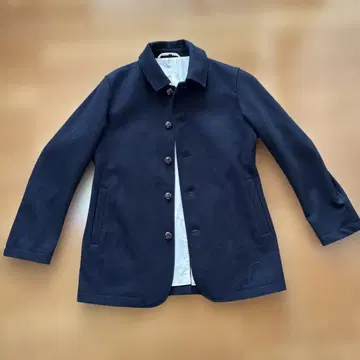 MUJI 네이비 울 코트 L 사이즈