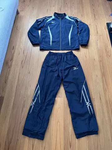 미즈노 네이비 웜업 저지 상하의 세트 M