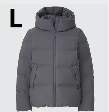 심리스 다운 파카 다크 그레이 L