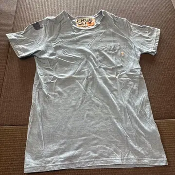 FREE CITY 포켓 부착 T셔츠 라이트 블루