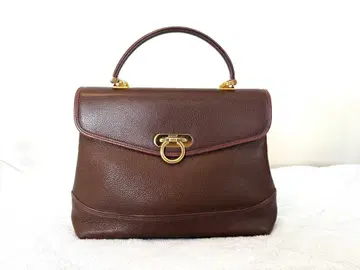 BALLY 브라운 가죽 핸드백