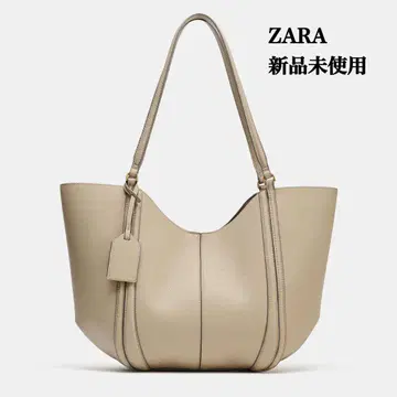 완판템 ZARA 맥시 토트백 택 포함 새상품 베이지