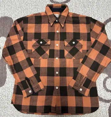 플랫 헤드 플란넬 셔츠 체크