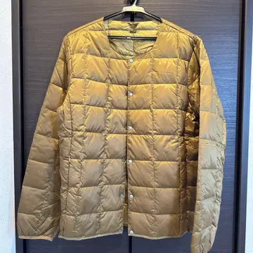 TAION/타이온 이너 다운 베이지색 주머니 포함