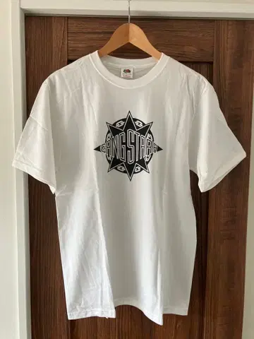 미사용 새상품 GANGSTARR 로고 T셔츠 화이트 M