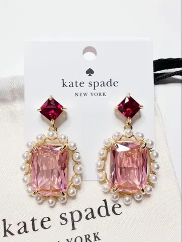 케이트 스페이드 빅토리아 드롭 귀걸이 핑크