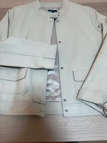 MERION 아이보리 라무 가죽 자켓 9