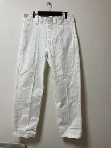 Dickies 플랫 프론트 워크 팬츠 36 화이트 새상품 택 포함