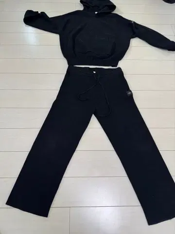 alo Hooded 니트 후드티 후디 와이드 팬츠 세트