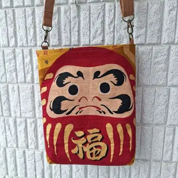 감물 염색 원단 숄더백