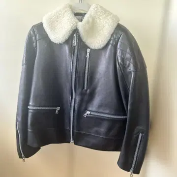 드로어 가죽 자켓 38 블랙