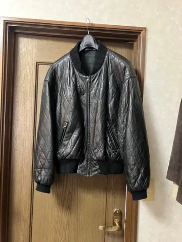 enrico coveri 레더 봄버 자켓 이탈리아제