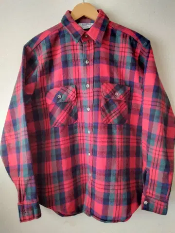 70s 80s 파이브 브라더 플란넬 셔츠 USA 제조