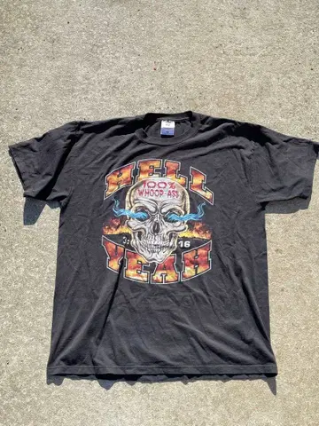 Jerzees XL T셔츠 밴딩T 스컬 디자인