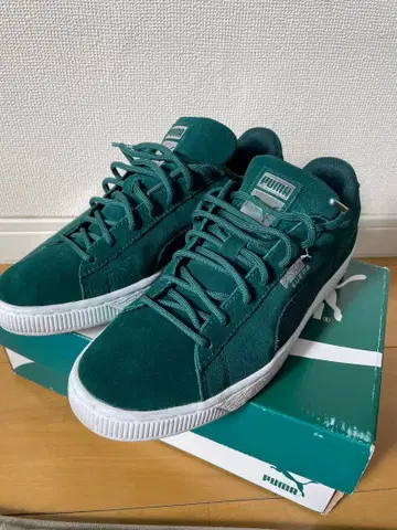 Puma 다크 그린 스웨이드 스니커즈