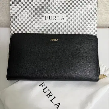FURLA 블랙 가죽 장지갑