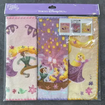 [새상품] 디즈니씨 라푼젤 미니 타월 3개 세트