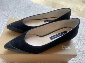 다이애나 TALANTON 블랙 스웨이드 펌프스 23.5 블랙