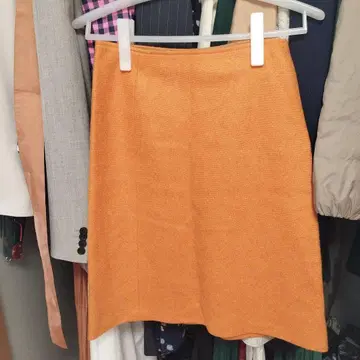agni's h 오렌지 미디 스커트 36